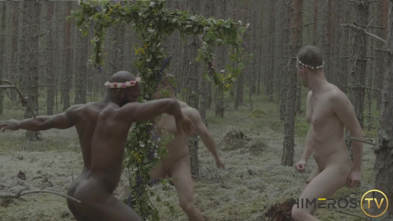 Three Naked Men With Hard Ons Running Around Outdoors Video Gaydemon