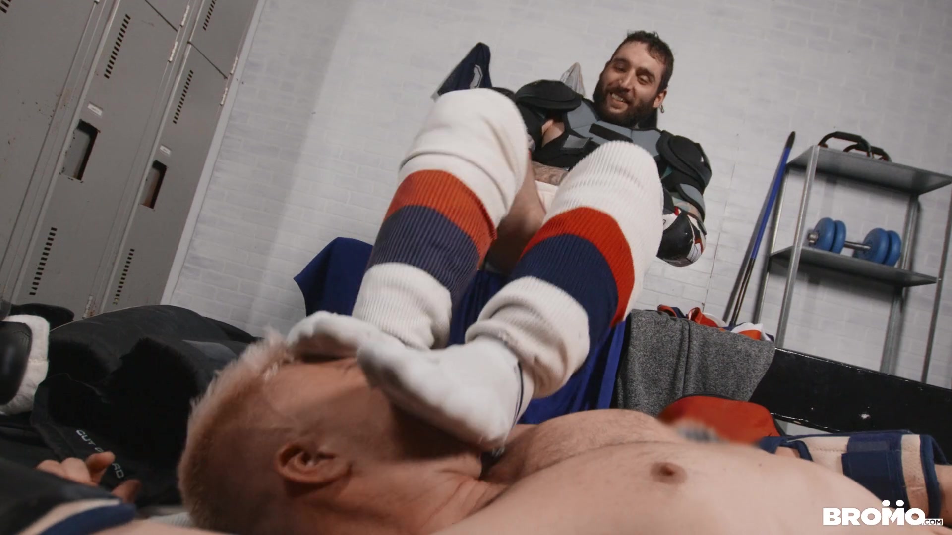 Hockey Player Caught Sniffing Team Mates Jockstrap [Video]