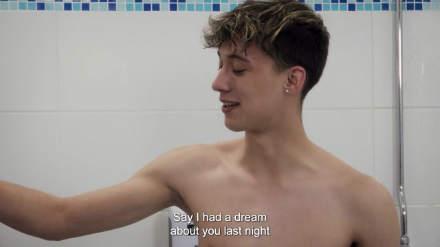 French Twink Gets Blowjob in Gym Shower