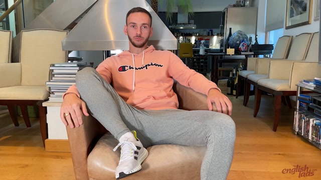 Handsome Straight Lad in Sweatpants & Sneakers