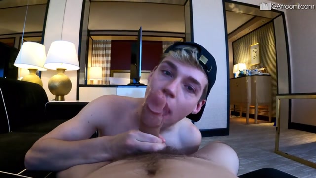 Blond Twink Sucks Meaty Cock in POV Session