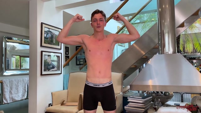 Slim Brit Flexes in Underwear & Gropes His Crotch