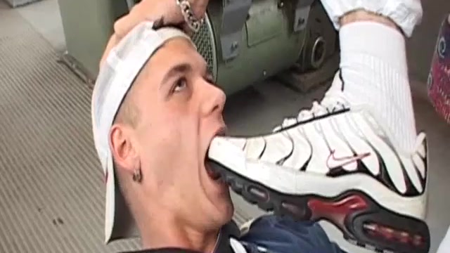 Gang Ringleader Forces Tram Rider to Worship His Sneakers