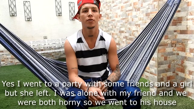 18-Year-Old Straight Latin Boy Makes His Big Fat Cock Cream