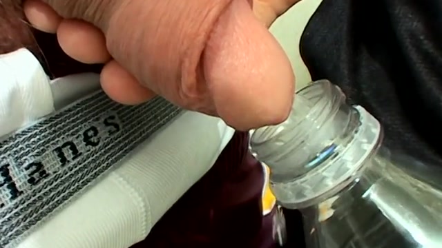 Big-Dicked Piss Boys Fill a Bottle Each