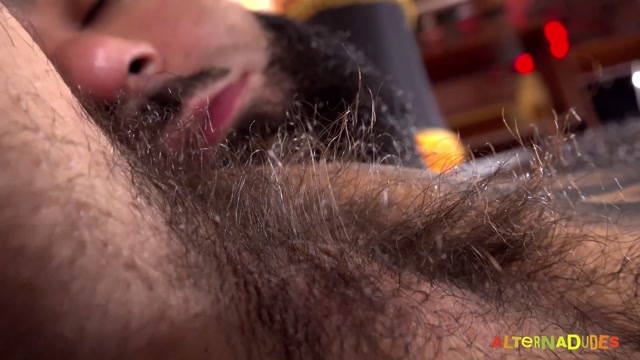 Hairy Daddy Sniffing His Musky Furry Pits While Beating Off