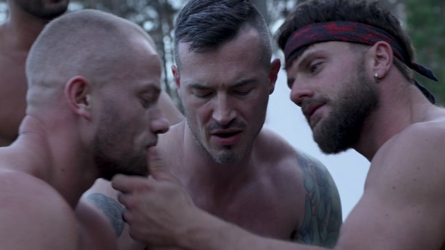 Hiker Joins Three Men Fucking in the Wilderness