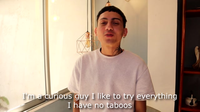 Young Latino Guy with Hairy Legs Wanks Doggy Style