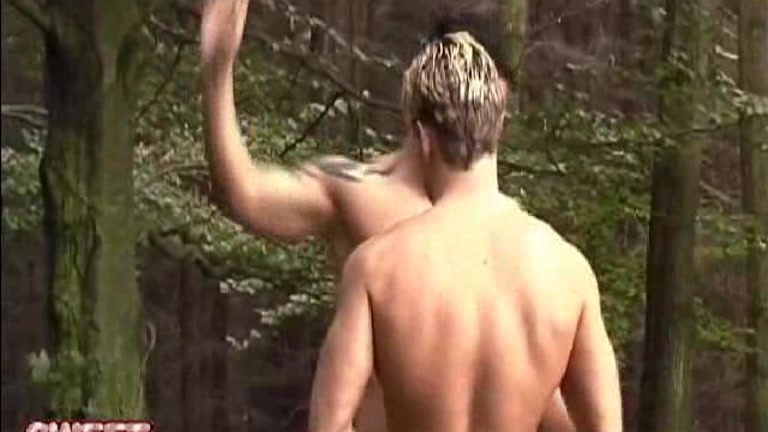 Gay boys fuck raw in the forest