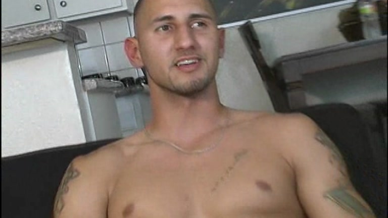 Naked Latino thug with defined hot body