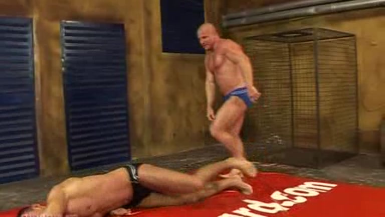 Nude Wrestling with muscle studs