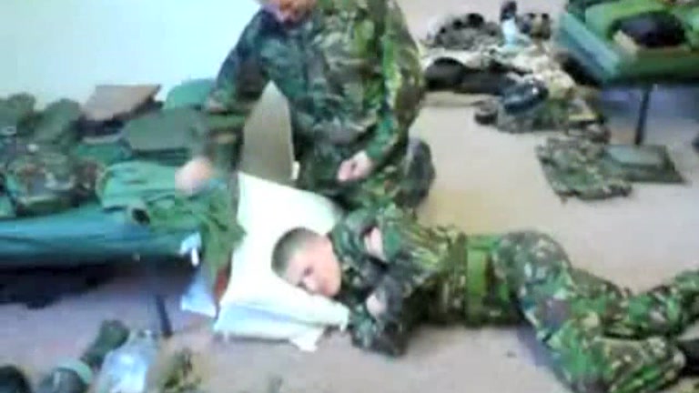 Soldiers in Hazing Ritual