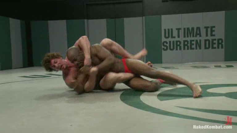 Black and White Guy Wrestle Naked