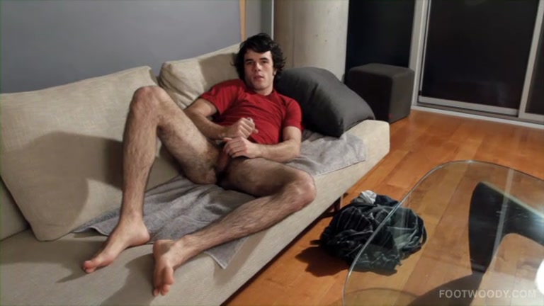 Jerk Off Foot Woody - Barefooted Guy Jerks Off - Best Male Videos