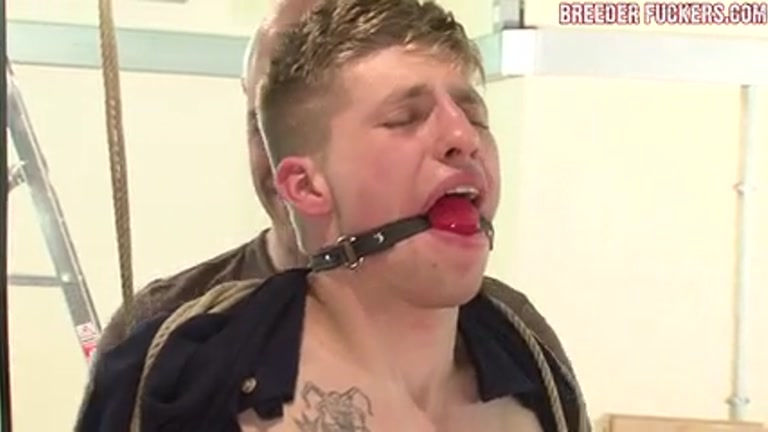 Blond Hetero Gagged and Roughed Up