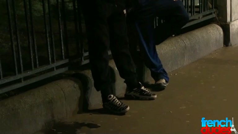 French guys hook up on street