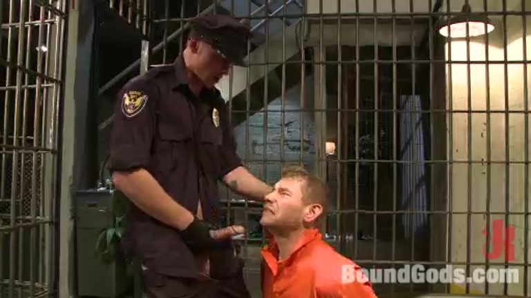 Cop Alex Adam Services his Prisoner's Big Cock