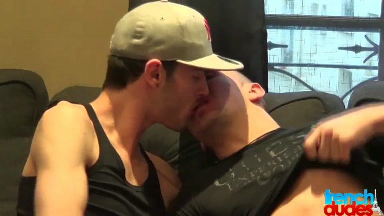 french guys making out on couch