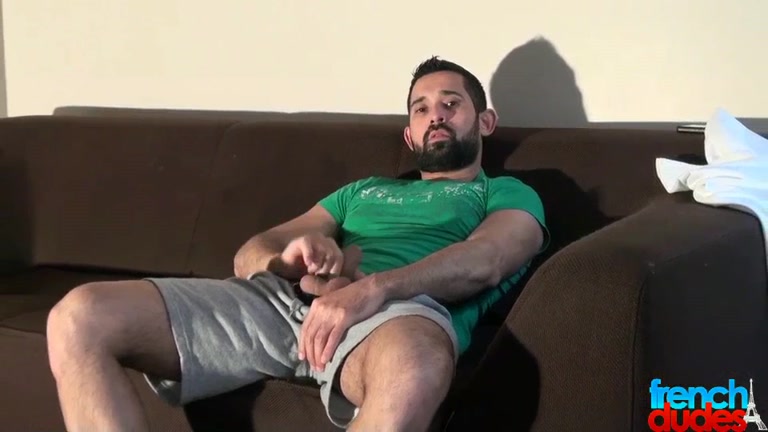 sexy bearded Billy Baval gets big dick serviced