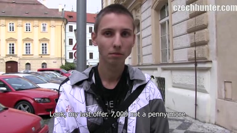 skinny czech guy sucks cock for money