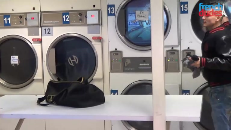 two french dudes hook up in the laundromat