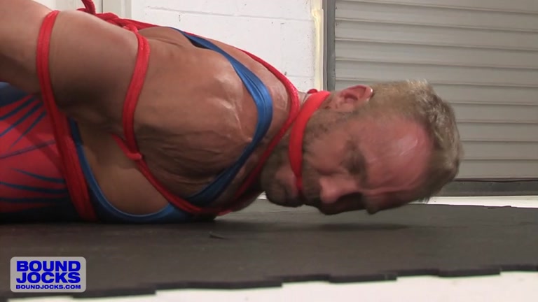 dallas steele in singlet tied with rope