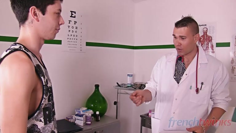 french twink services his doctor in the exam room