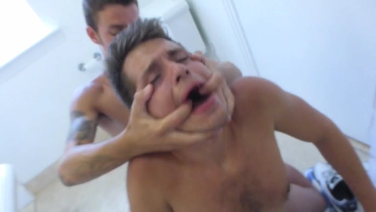 dax shoves his fat dick in bottom on bathroom floor