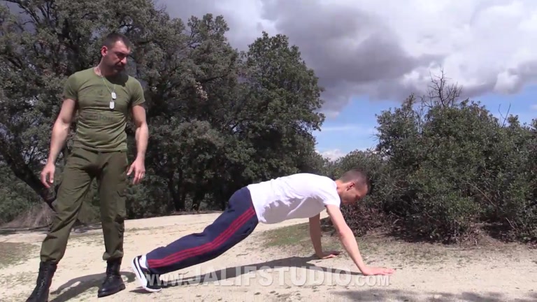 spanish daddy trains his boy outside