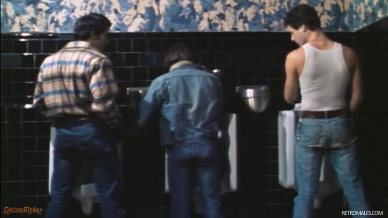 action in the theatre's men's room