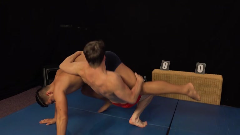 two guys in submission wrestling match