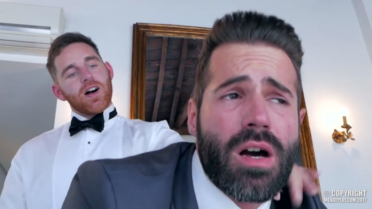 hunk's in tuxedos flip fuck on new year's eve