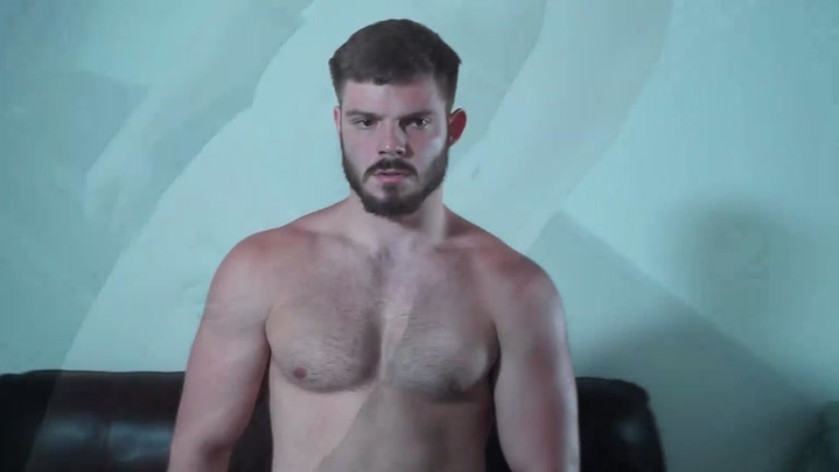 handsome bearded stud gets blown by a dude