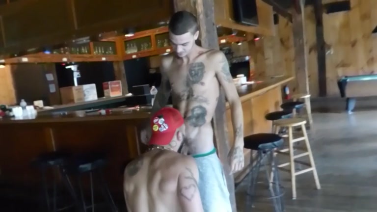 guys fuck in the bar at Rainbow Mountain Resort