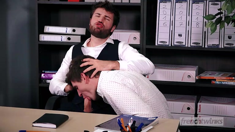 bearded school principal gets fucked a young student in his office