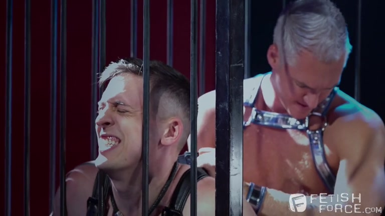 dominant daddy fucks his boy in a jail cell