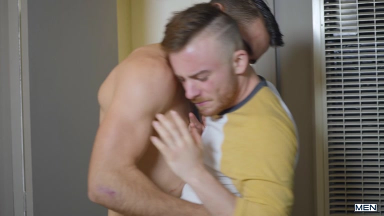 bearded stud fucks a FTM guy on the kitchen table