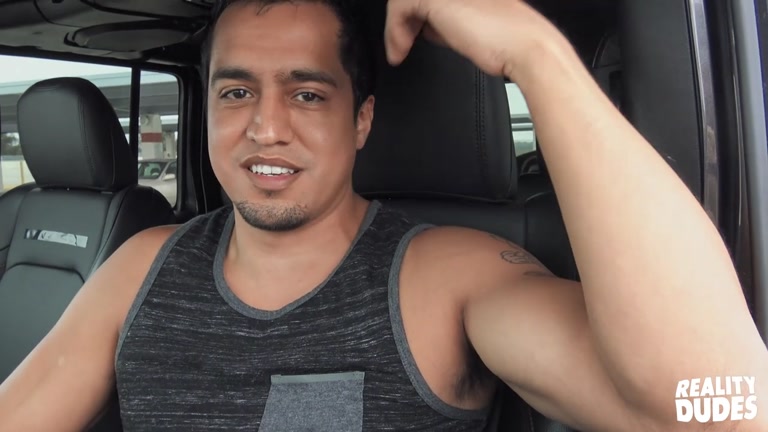 latino guy gets caught jacking his dick in his car