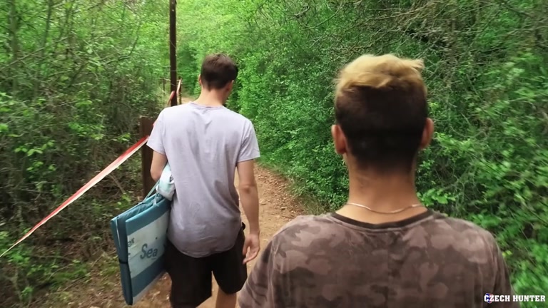 two czech lads off looking for a secluded place to fuck