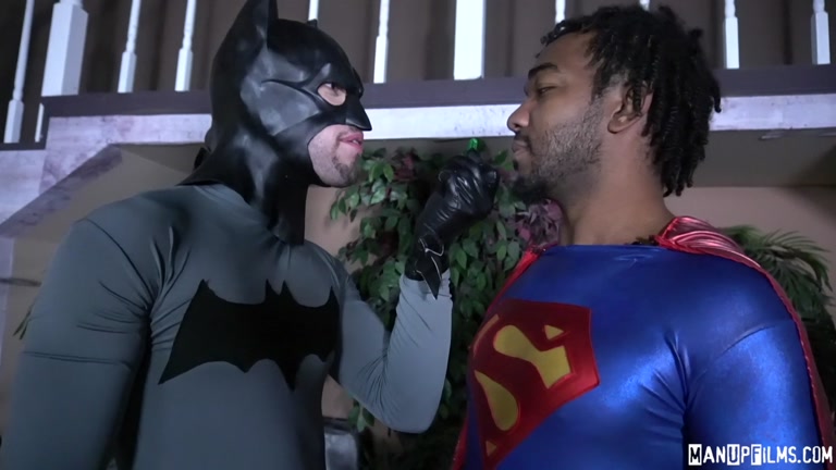 horny batman has sex with a black superman