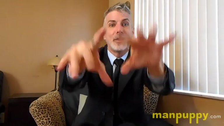 Man in Suit Gives POV Demo of Tickling Session