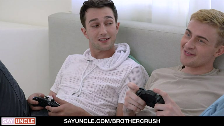 Gaming Stepbrothers Swap Blowjobs then Fuck