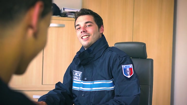 French Lad Has Sex with a Hot Cop in his Office