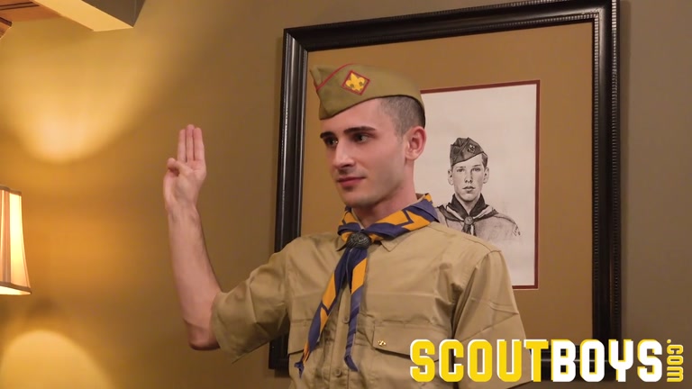 Boy Scout Takes His Oath Then Takes Scoutmaster's Cock