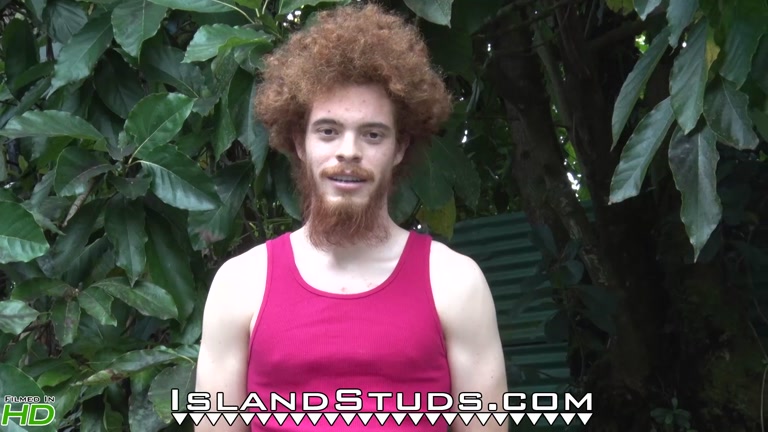 Naked Ginger Stud Works in Jungle Before Jacking Off