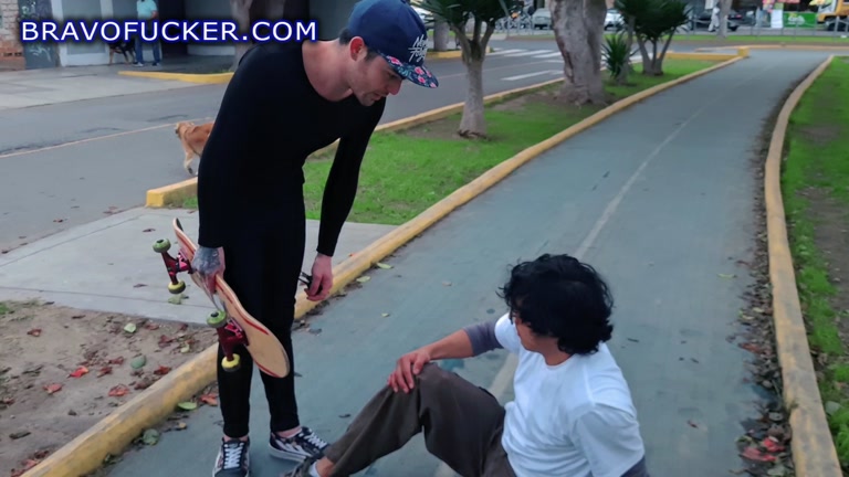 Stranger Helps Peruvian Skater & They Go Home to Fuck