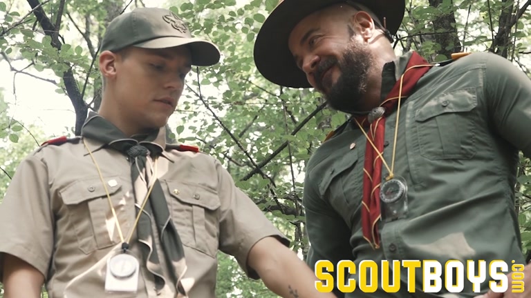 Horny Scoutmaster Takes Young Lad for Walk in Woods