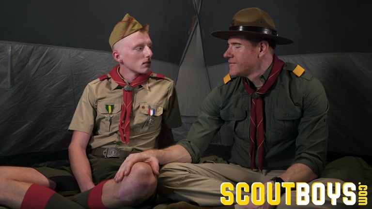 Hung Scout Leader Shows Cute Boy Scout His Huge Cock