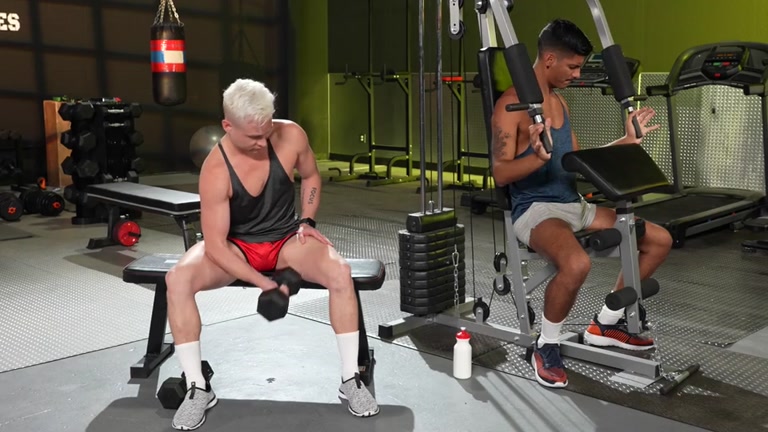 Blond Gets Fisted by his Latin Buddy in the Gym