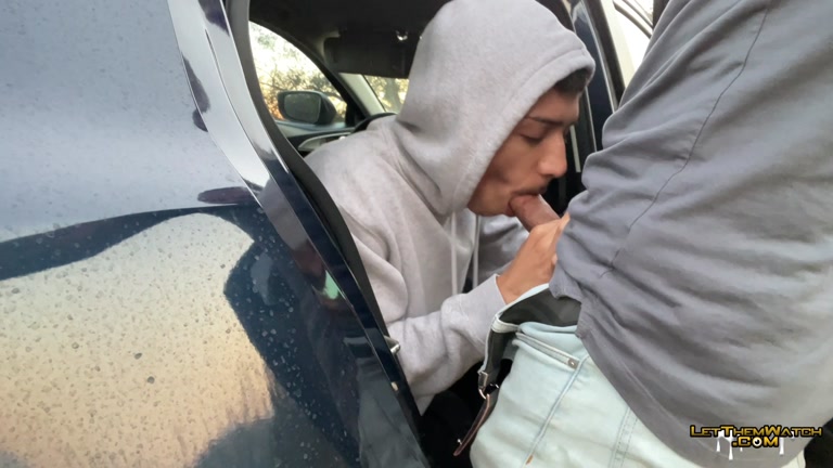 Latin Bottom Waits Ass Up in Back Seat of Car